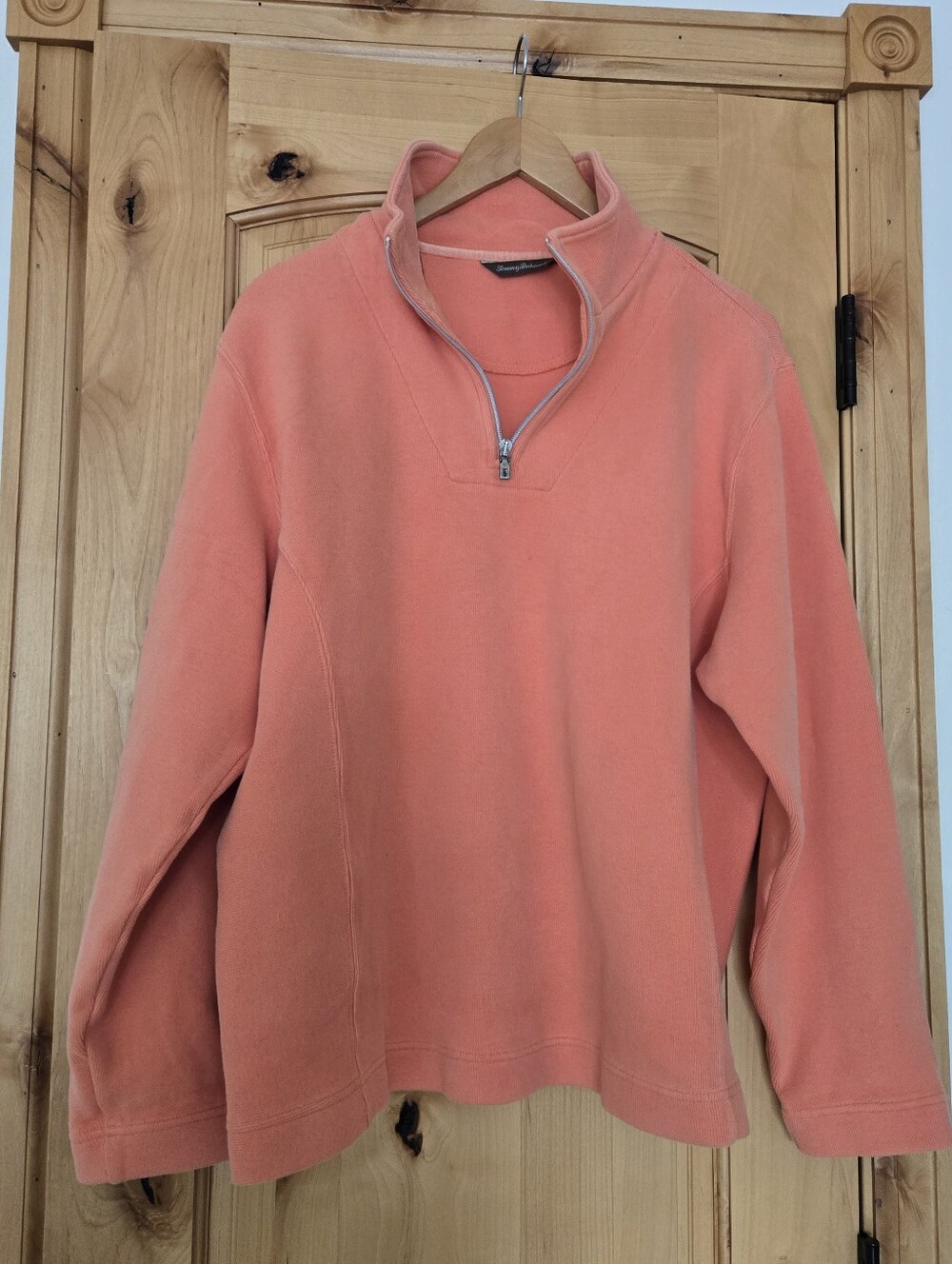 Tommy Bahama Women's Coral Half-Zip Pullover Sweatshirt XL